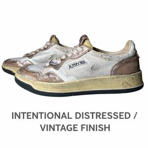 Autry Medalist Super Vintage Sneakers  Metallic EU 40 Distressed Retro Tennis